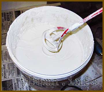 Замешиваем шпатлевку