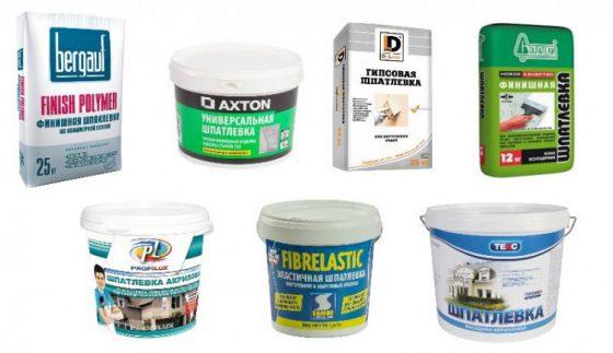 Различные виды шпатлевки