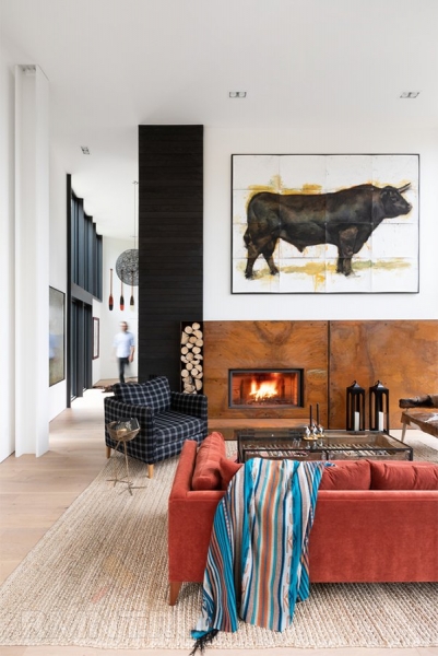 Стальная облицовка камина: фотоподборка