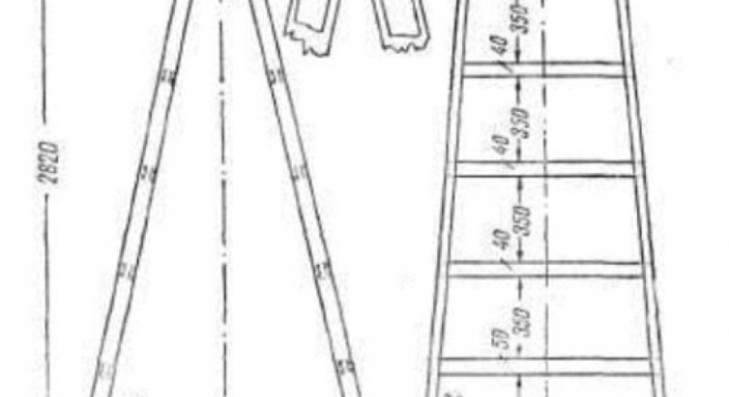 Изготовление деревянной лестницы-стремянки своими руками