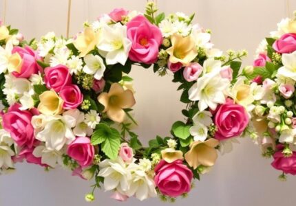 Венки из искусственных цветов: как сделать красивую и долговечную композицию своими руками